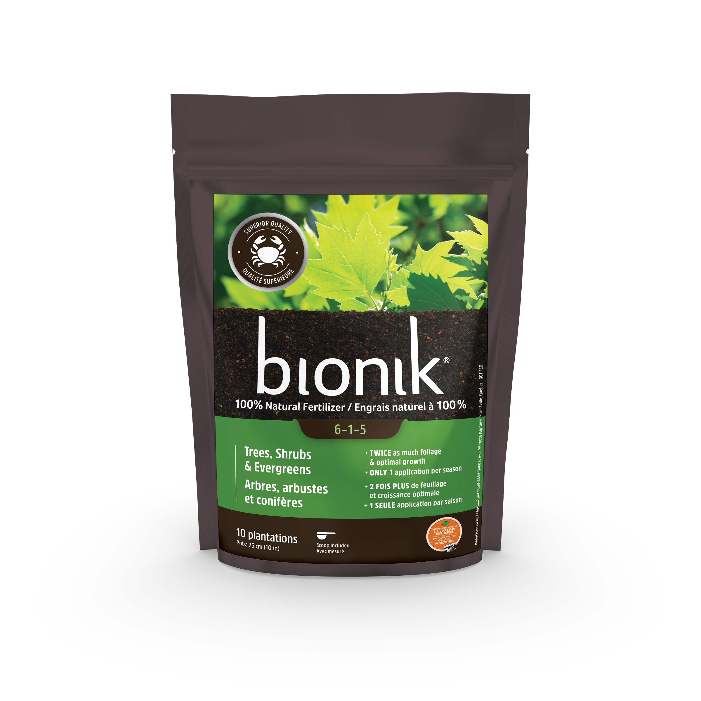 Engrais naturel à 100% - Arbres, arbustes et conifères - Bionik 400 g